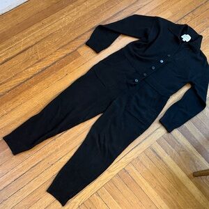 Le Bon Shoppe Cashmere Blend Sweater Button-Up Jumpsuit